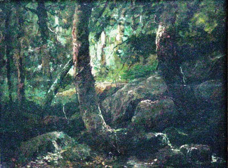 Antonio Parreiras Interior of a forest china oil painting image